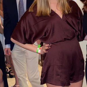 Urban Outfitters Purple Silk fancy romper